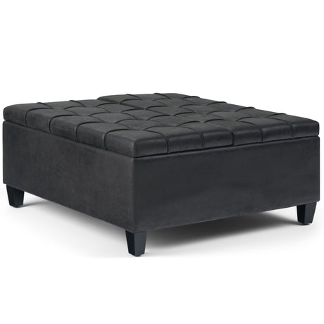 Harrison - Upholstered Coffee Table Storage Ottoman - Storage Ottomans - Alpine Outlets
