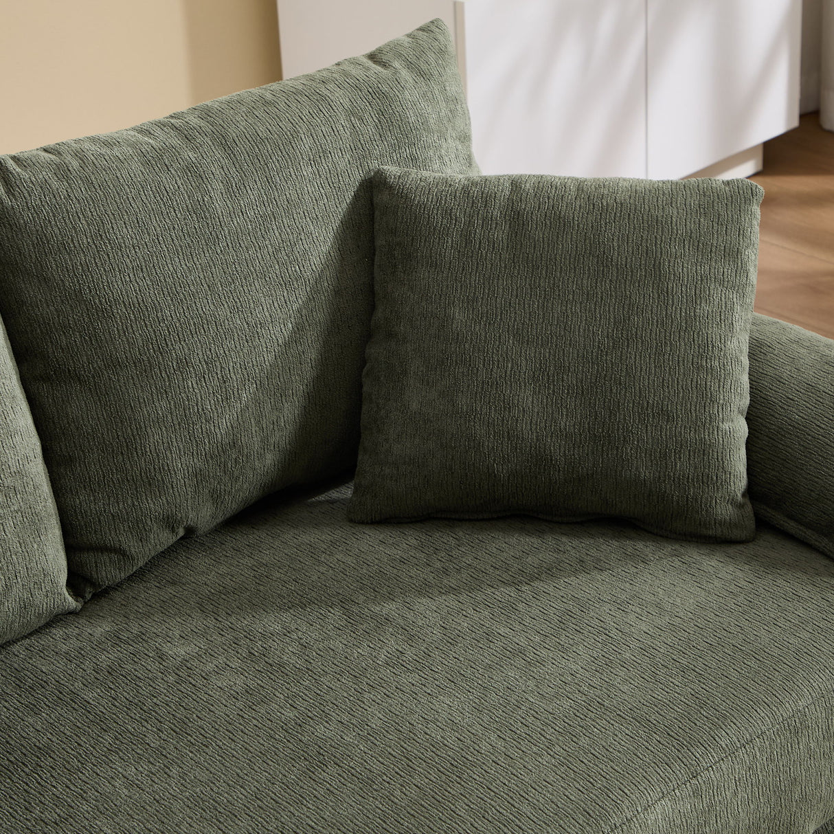 Upholstered Futon Convertible Floor Sofa Bed
