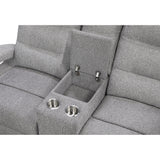 Isolde - Power Reclining Loveseat With LED Lighting - Gray