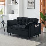 Sofa Bed With Pockets, 3 In 1 Convertible For Living Room