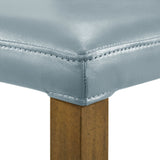 Velena - Full Back Top Grain Leather Upholstered Wood Dining Chairs (Set of 2) - Blue