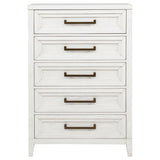 Inverness - 5 Drawer Bedroom Chest - White
