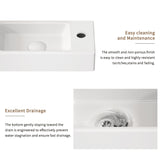 Wall Mounted Bathroom Sink With Faucet And Drain