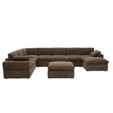 Sectional, Large Arms, Toss Pillows Included