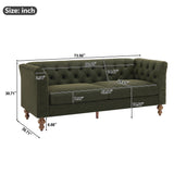 Chesterfield Sofa With Flared Arms For Living Room