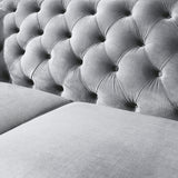 2 Seater Sofa With Button Tufted Diamond Grid & 2 Pillows For Living Room