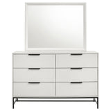 Taraval - 6 Drawer Dresser With Mirror - White