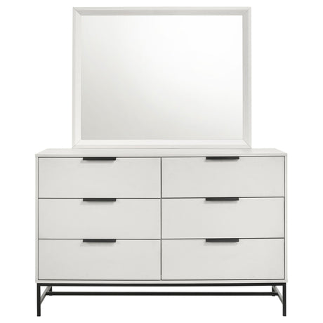 Taraval - 6 Drawer Dresser With Mirror - White