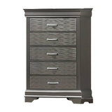 1 Piece Chest With Unique Drawers - Gray