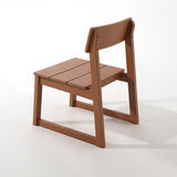 7 Piece Outdoor Dining Set For 6, Table With Umbrella Hole & 6 Armless Chairs For Backyard - Brown