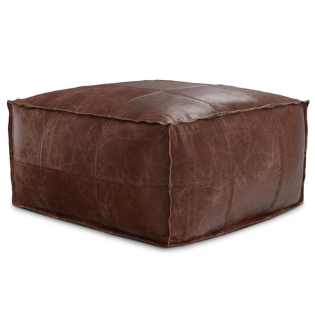 Sheffield - Handcrafted Square Pouf - Accent Poufs - Alpine Outlets