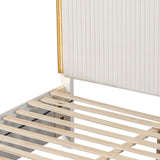 Obsession - Queen Size Bed With LED Headboard And Footboard Storage Drawer - White