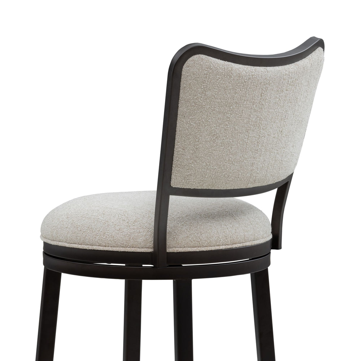 Baxter - Steel Frame Fabric Upholstered Swivel Counter Height Barstool