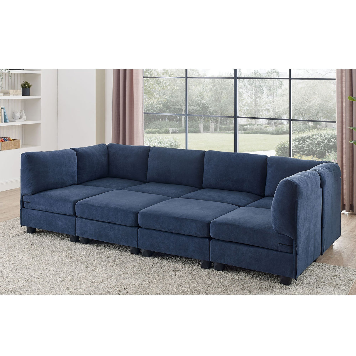 Upholstered Modular Sectional With Removable Cushions