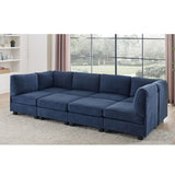 Upholstered Modular Sectional With Removable Cushions
