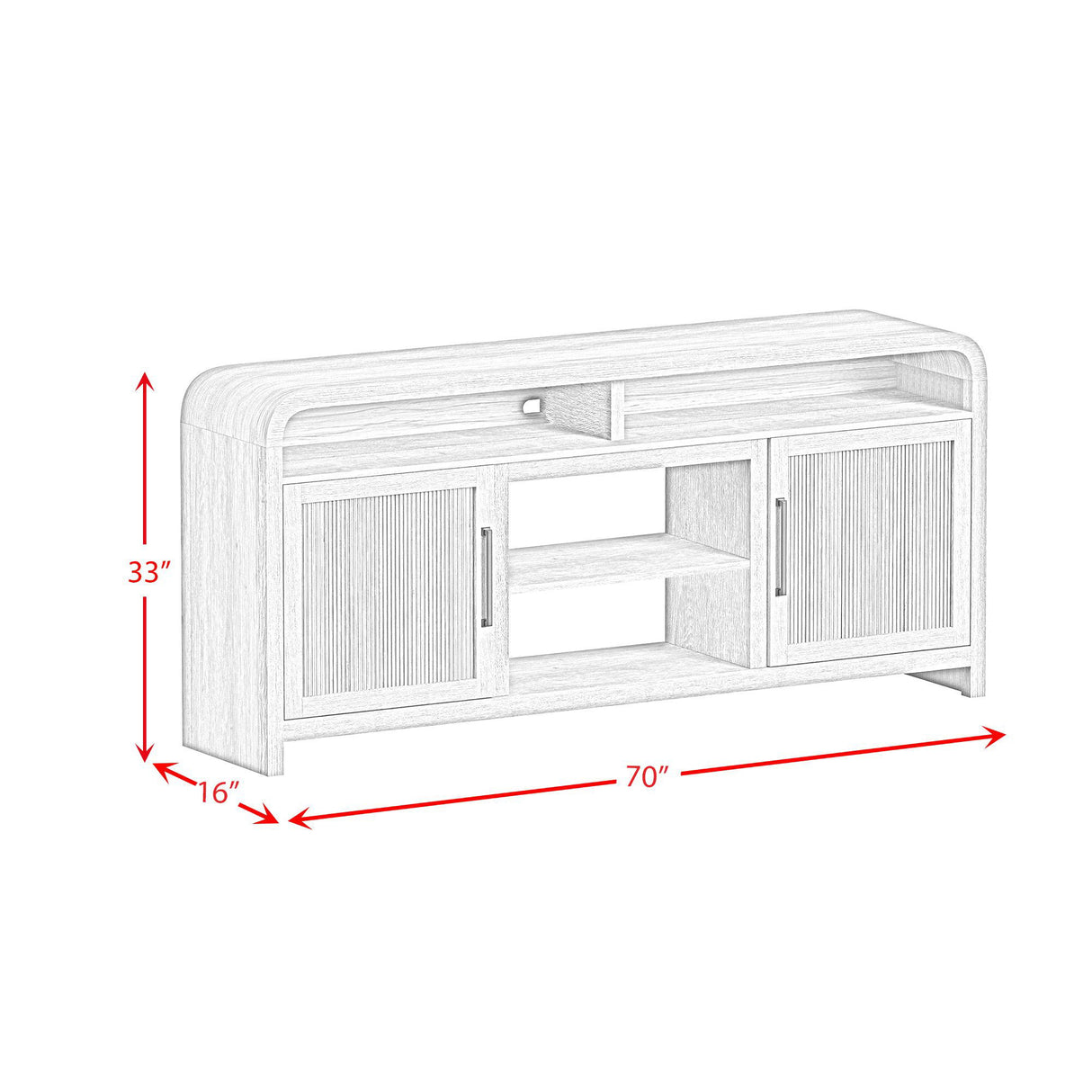 Ridgemont - 3 Piece Entertainment Unit With 70" TV Console
