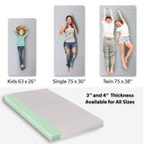 Memory Foam Camping Mattress Foldable, Portable With Water Resistant Cover - Gray
