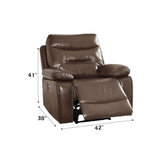 Aashi - Leather Gel Match Recliner Chair - Brown - Reclining Chairs - Alpine Outlets