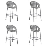 Acapulco - Indoor Outdoor Steel Bar Stool With Rope Set