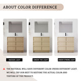 Freestanding Bathroom Vanity With Sink & 2 Soft Close Cabinet Doors