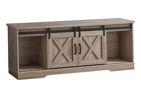 TV Stand, Console, Media Entertainment Center, Storage Cabinet, Transitional - Taupe