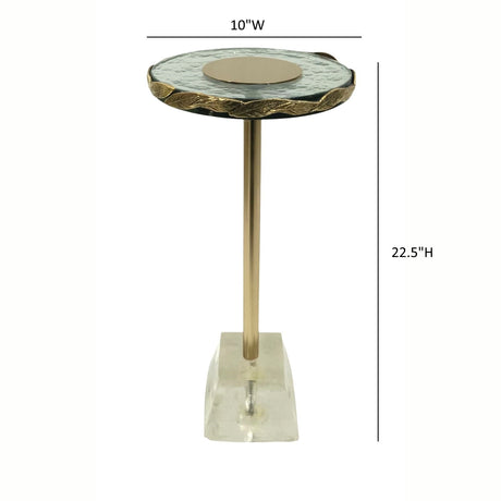 Anaheim - Round Accent Table - Gold