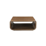 Lanza - Coffee Table With Open Shelf Storage - Dark Walnut