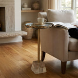 Anaheim - Round Accent Table - Gold