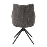 Malika - Side Chair With Swivel (Set of 2) - Brown Gray