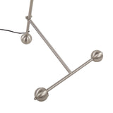 Eileen - Contemporary Floor Lamp - Nickel / White