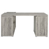 Tona - L-Shape Computer Desk With 3 Drawers And 5 Shelves