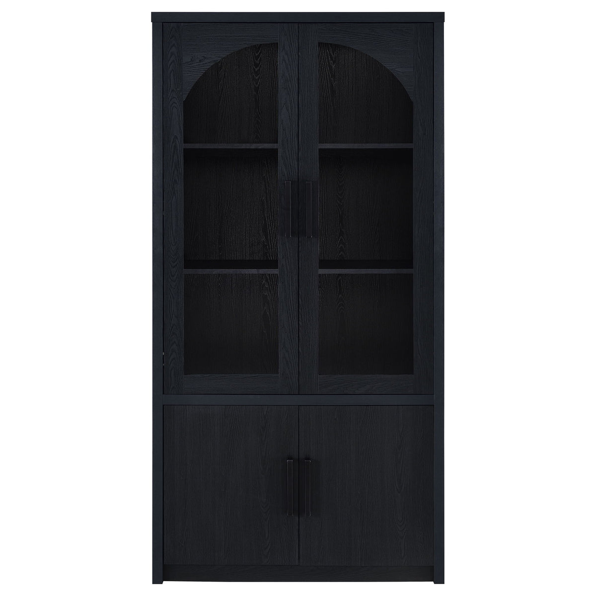 Shayne - 4 Door Display Cabinet With LED Lighting - Black