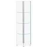 Tenley - 4 Shelf Curio Cabinet With Hexagonal Design
