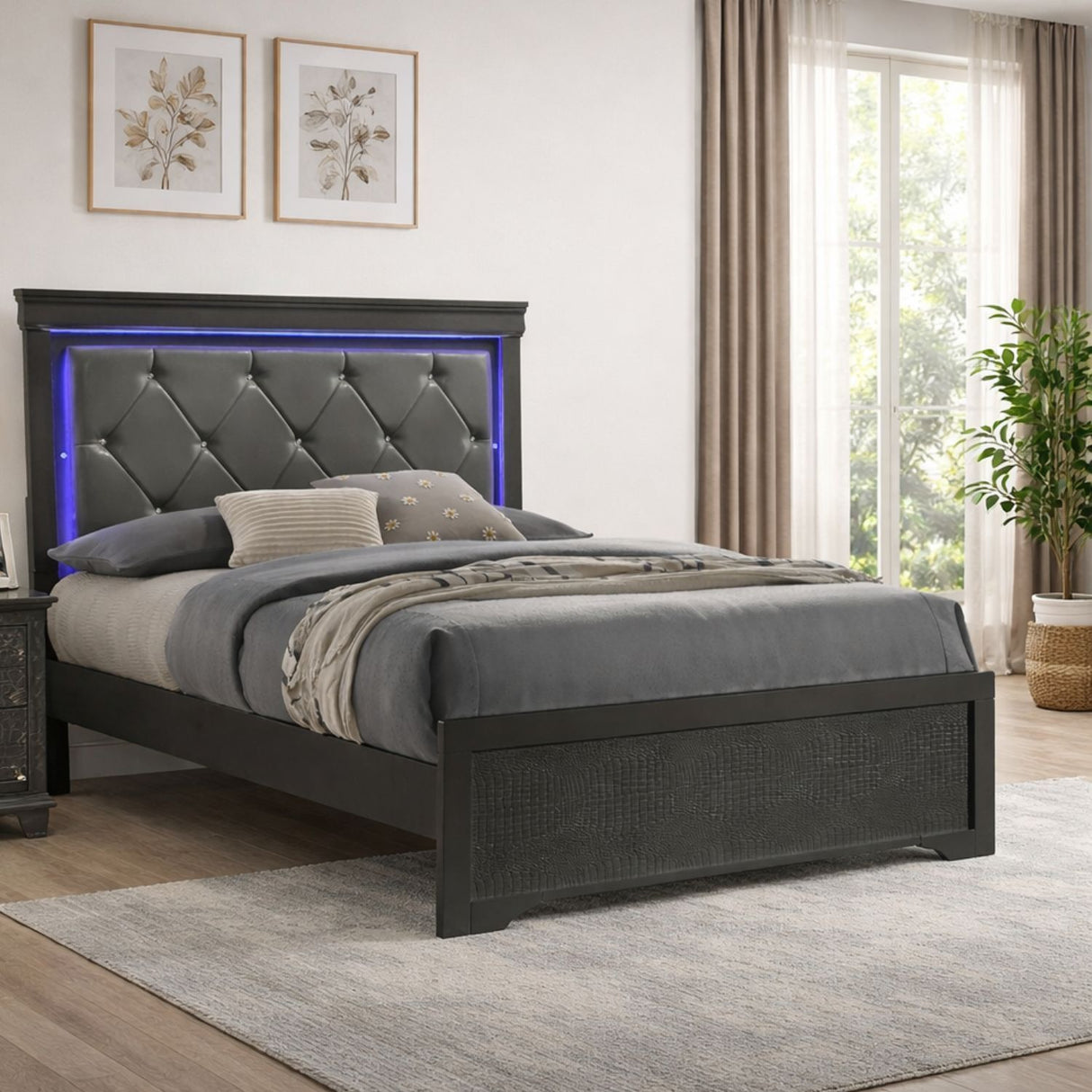 Blaze - Bedroom Set With LED Headboard