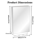 Medicine Cabinet, Wall Mounted Bathroom Mirror With Storage, Adjustable Shelves - Silver