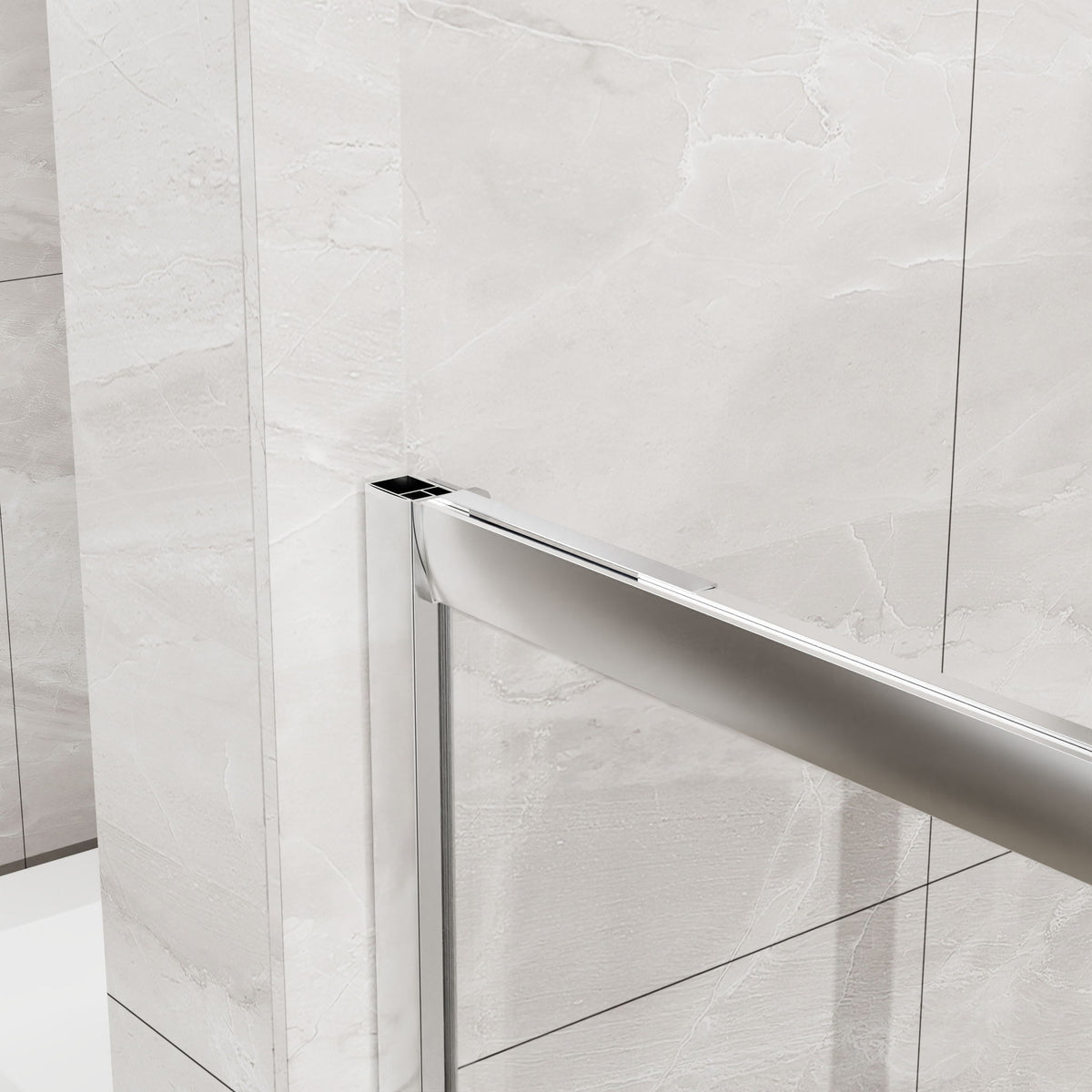 Corner Sliding Shower Door & Base Combo Kit With Magnetic (No Drain Kit)