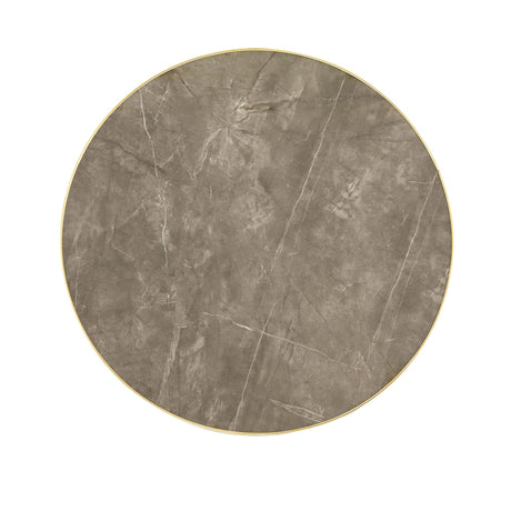 Round Bistro Table, Compact For Kitchen - Gray / Gold / Silver