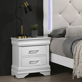 3 Piece Bedroom Set With LED Lighting, 2 Nightstands