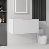 Floating Bathroom Vanity Cabinet With Soft Close Double Doors, Spacious Interior Storage, Wall Mounted, Cabinet Only