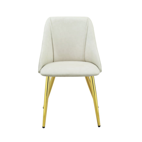 Gaines - Synthetic Leather Side Chair (Set of 2) - White - Chair Sets - Alpine Outlets