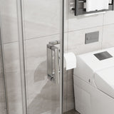 Corner Sliding Shower Door & Base Combo Kit With Magnetic (No Drain Kit)