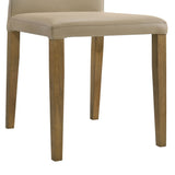 Elyza - Full Back Top Grain Leather Upholstered Wood Dining Chairs (Set of 2)