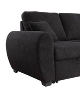 Veronica - Reversible Sleeper Sectional Sofa With Storage Chaise - Black