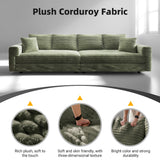 Convertible Deep Seat Sofa With Soft Pillows And Ottomans