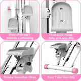 Stair Stepper With Resistance Home Upgrade Vertical Climber Workout Machine For Full Body Exercise - Pink
