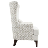 Lindstrom - Wingback Accent With Contoured Back - Ivory White