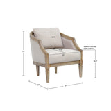 Classic Chair With Jacquard Upholstery - Beige