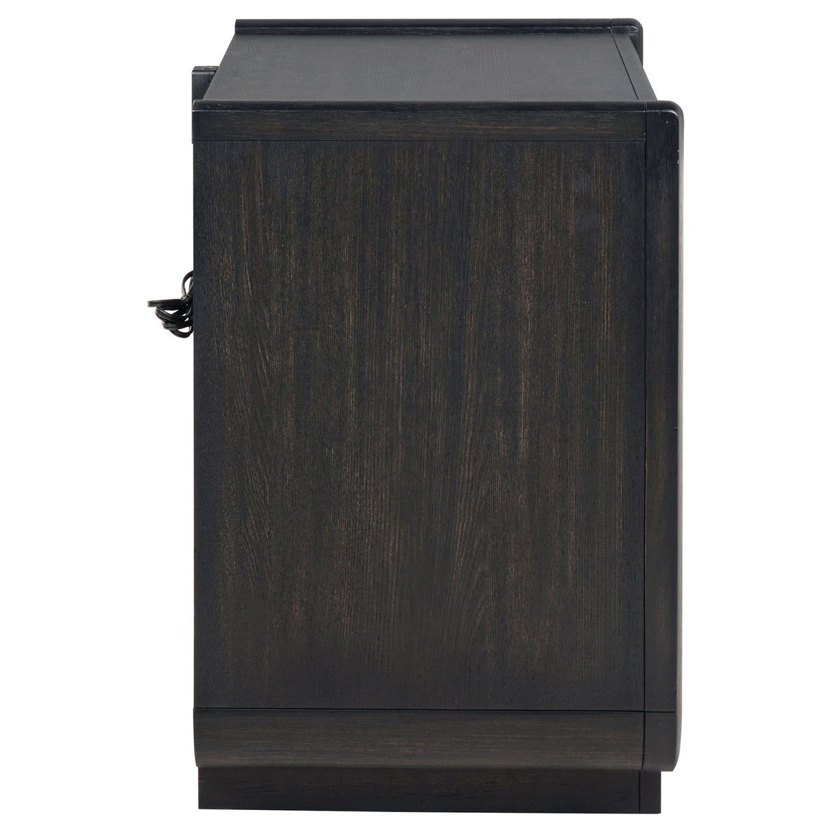 Bangor - 2 Drawer LED Nightstand With USB - Black