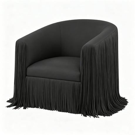 Isle - Swivel Chair With Fringe Accent