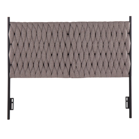 Braided Matisse - Queen Size Headboard - Gray